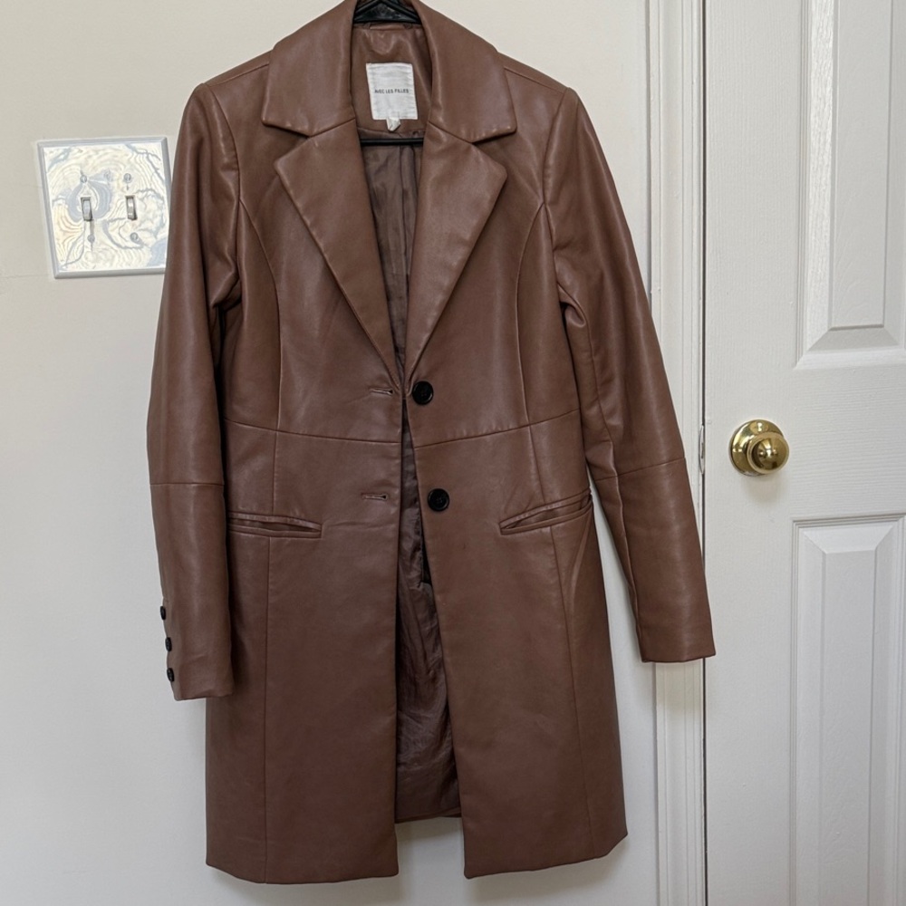 Avec Les Filles Brown Leather Jacket